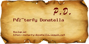 Péterfy Donatella névjegykártya